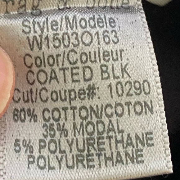 RAG & BONE The Legging in Coated Black - Picture 7 of 7